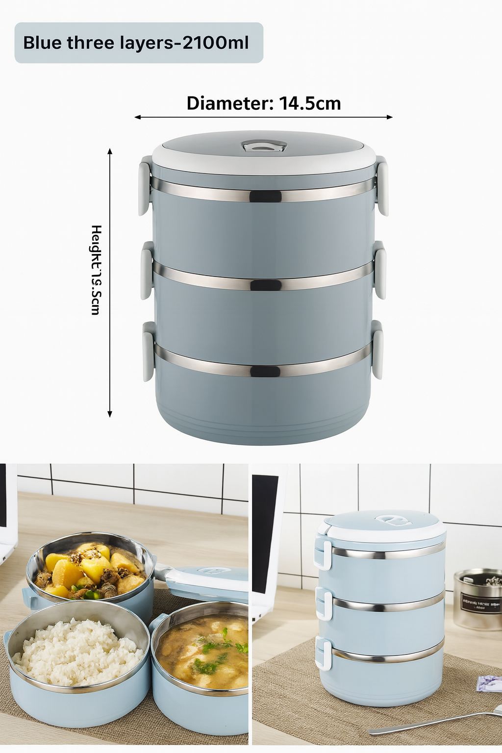 Miniatura 2 de LONCHERA TERMICA 3 NIVELES